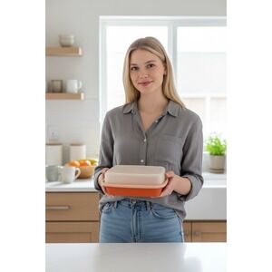 Vintage Tupperware .  Season-Serve® ~ Paprika Sheer ~ #1294-1 ~ Made USA 12"x10"